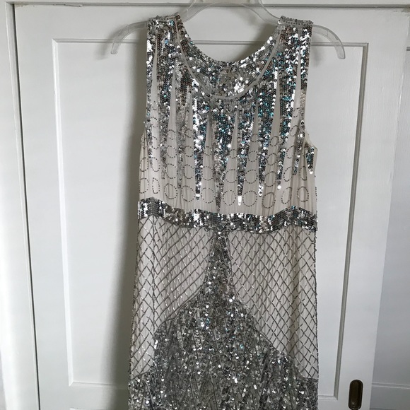 BCBG MaxAzria Sequin Shift Cocktail Dress - Picture 3 of 8